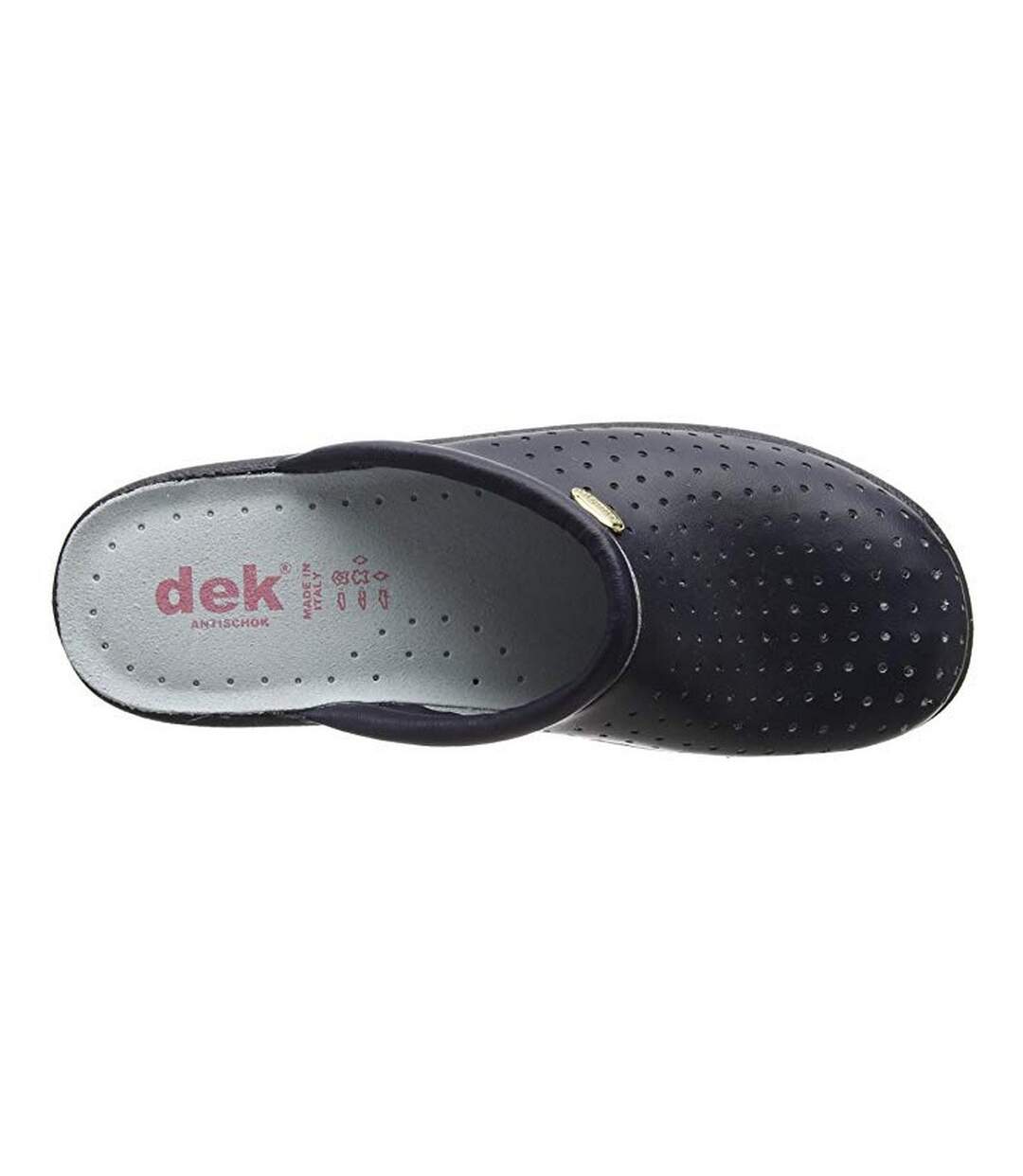 Dek Womens/Ladies Coated Leather Clogs (Navy Blue) - UTDF375-4