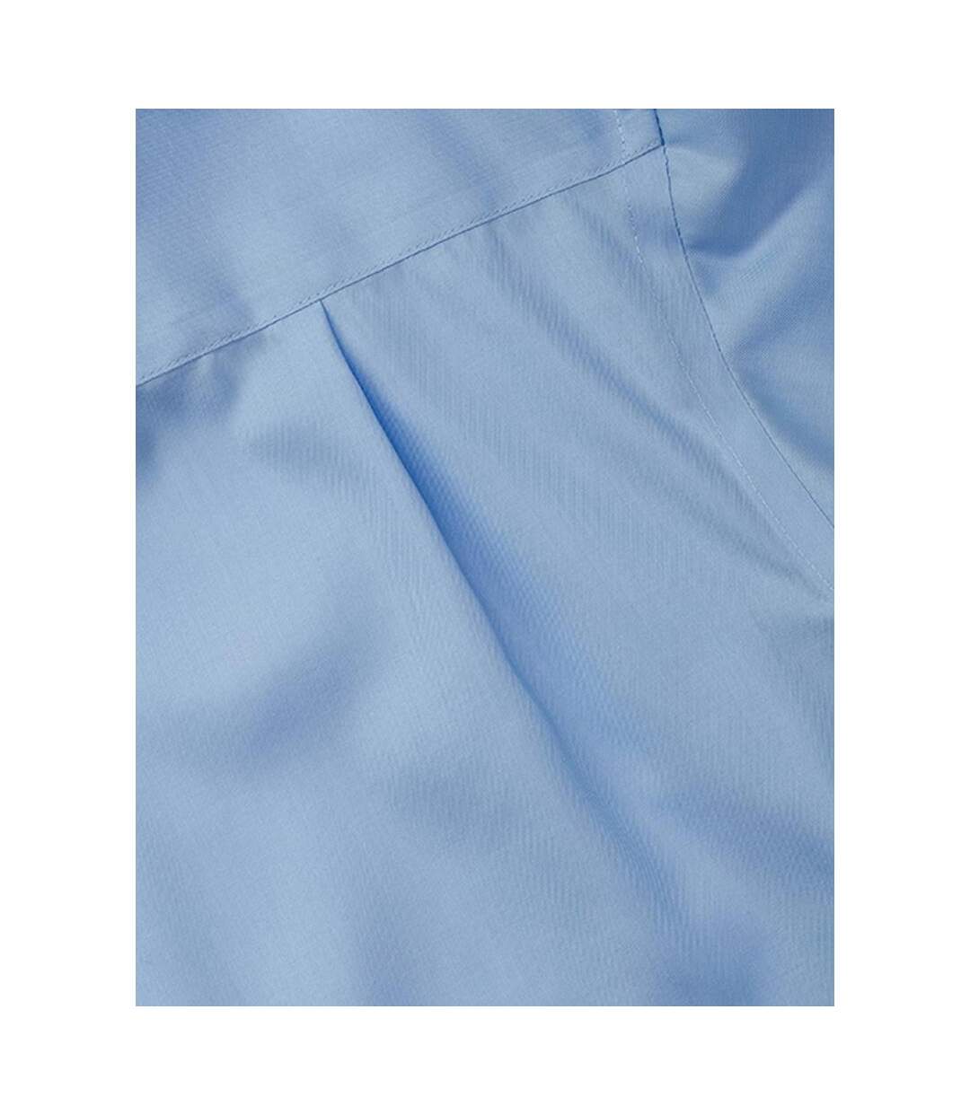 Chemise À Manches Courtes Sans Repassage Homme Bleu Pâle Russell-4