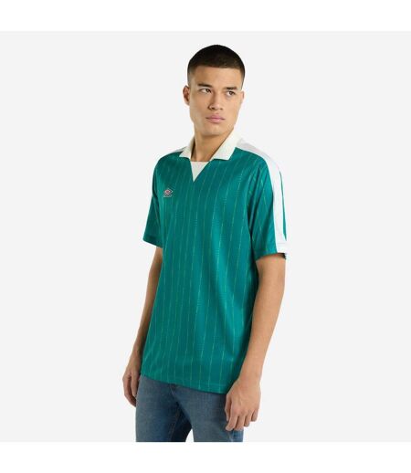 Umbro Mens Linear All-Over Print Jersey (Green/Papyrus/Quetzal Green) - UTUO2126
