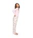 Pantalon De Détente Motif/style Cœurs Et Fleurs Femme Blanc Cassé PJ Salvage-3