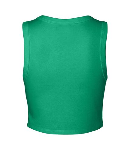 Womens/ladies muscles micro-rib tank top solid kelly green Bella + Canvas