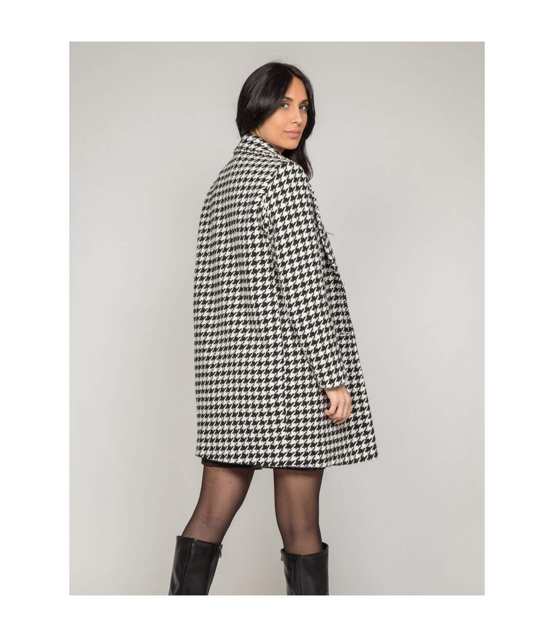 Manteau pied-de-poule URBAN - Dona X Lisa-2