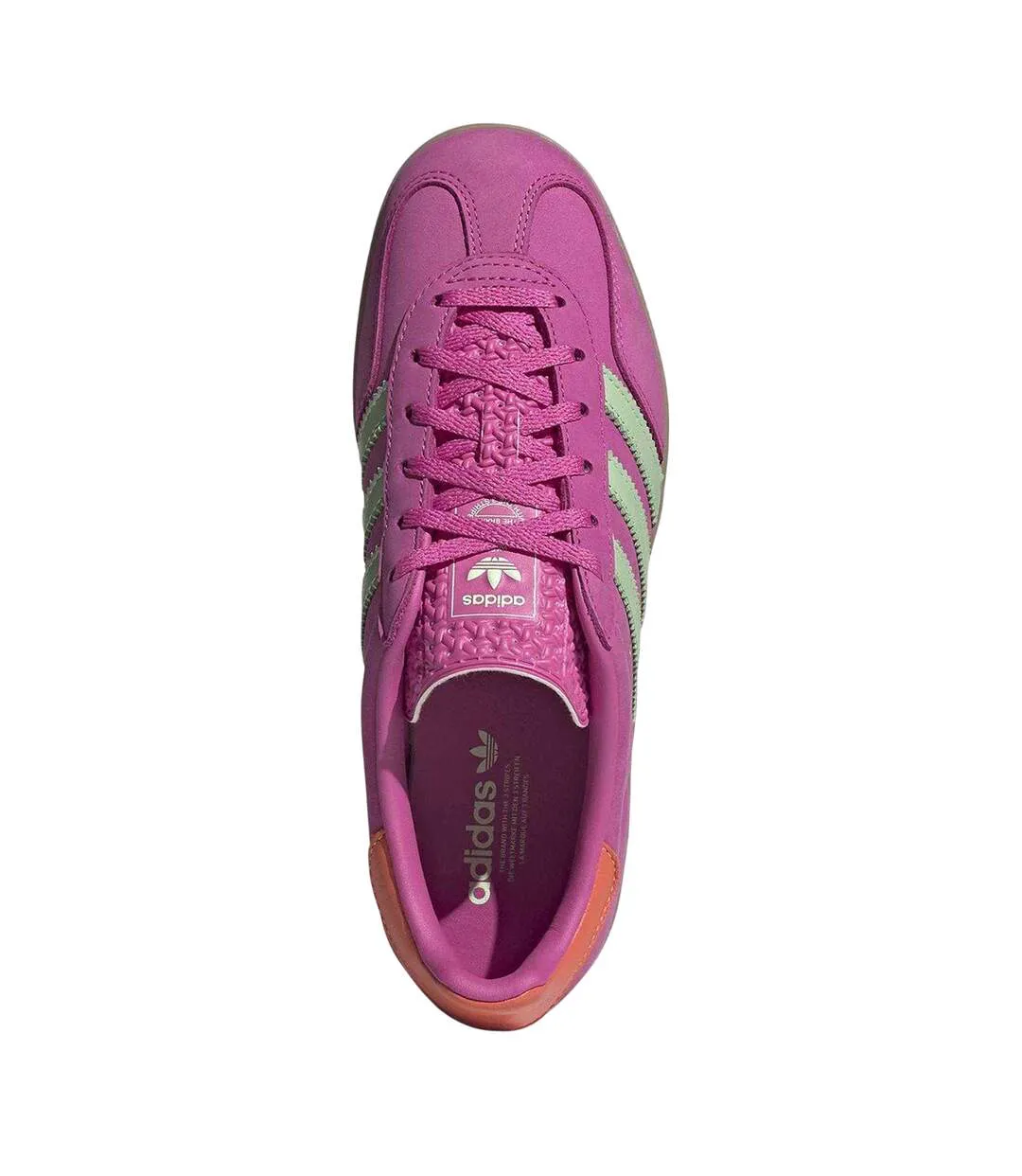 Baskets Motif/style Rétro Gazelle Femme Fuchsia Vert Adidas-4