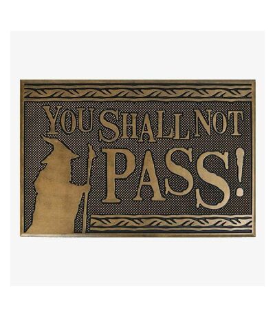 The Lord Of The Rings - Paillasson YOU SHALL NOT PASS (Marron / noir) (Taille unique) - UTPM1052