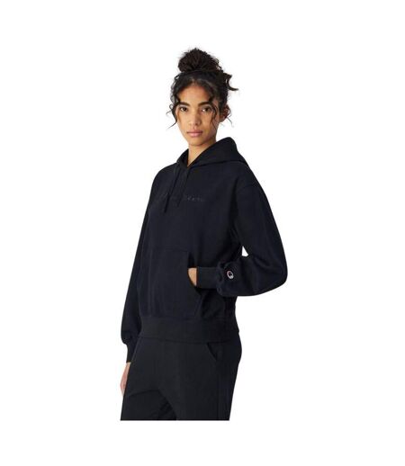 Sweat À Capuche Motif/style Logo Brodé Femme Noir Champion