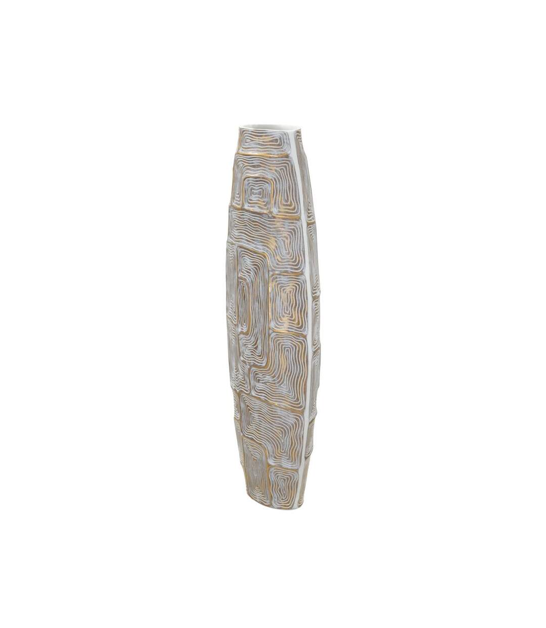 Vase Design Haut en Résine Elips 59cm Or-5