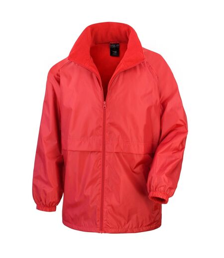 Result Mens Core Adult DWL Jacket (With Fold Away Hood) (Red) - UTBC896