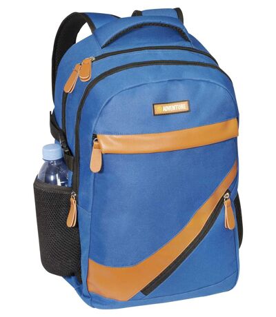 Men's Multi-Pocket Backpack - Blue Brown