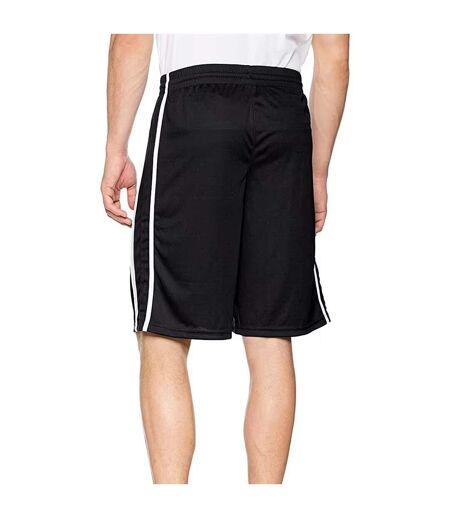Mens Quick Dry Basketball Shorts Black White Spiro