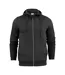 Mens Plain Full Zip Hoodie Black Printer-1