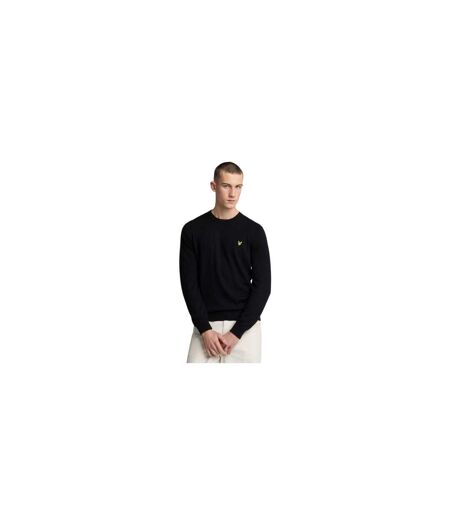 Sweat Col Ras-du-cou Motif/style Logo Brodé Homme Noir Lyle & Scott