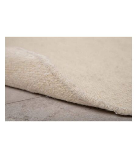 Tapis en coton et laine Jaipur beige Diamètre 200 cm