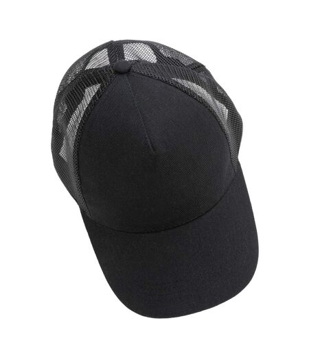 Brushed Cotton 5 Panel Trucker Cap Black XD Collection
