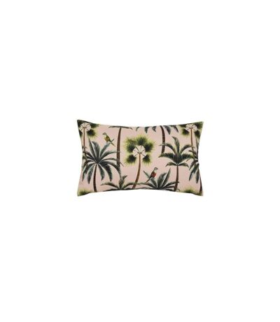 Palm tree outdoor cushion cover one size blush Evans Lichfield