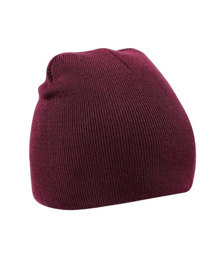 Bonnet tricoté uni bordeaux Beechfield