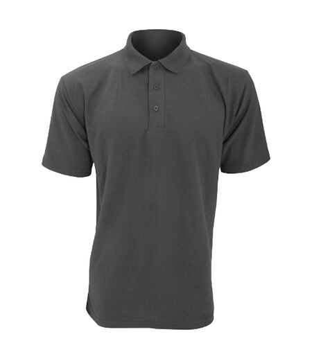 UCC 50/50 Mens Plain Piqué Short Sleeve Polo Shirt (Charcoal) - UTBC1194