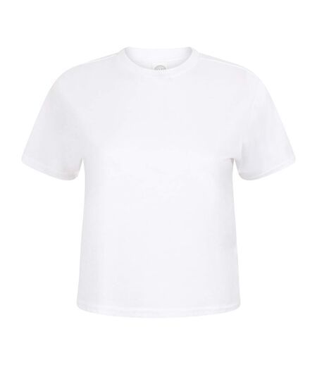 T-shirt court boxy femme blanc Skinni Fit