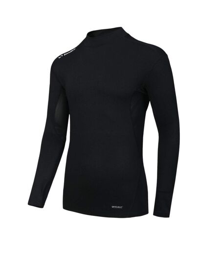 Mens Mock Neck Base Layer Top Black Sondico