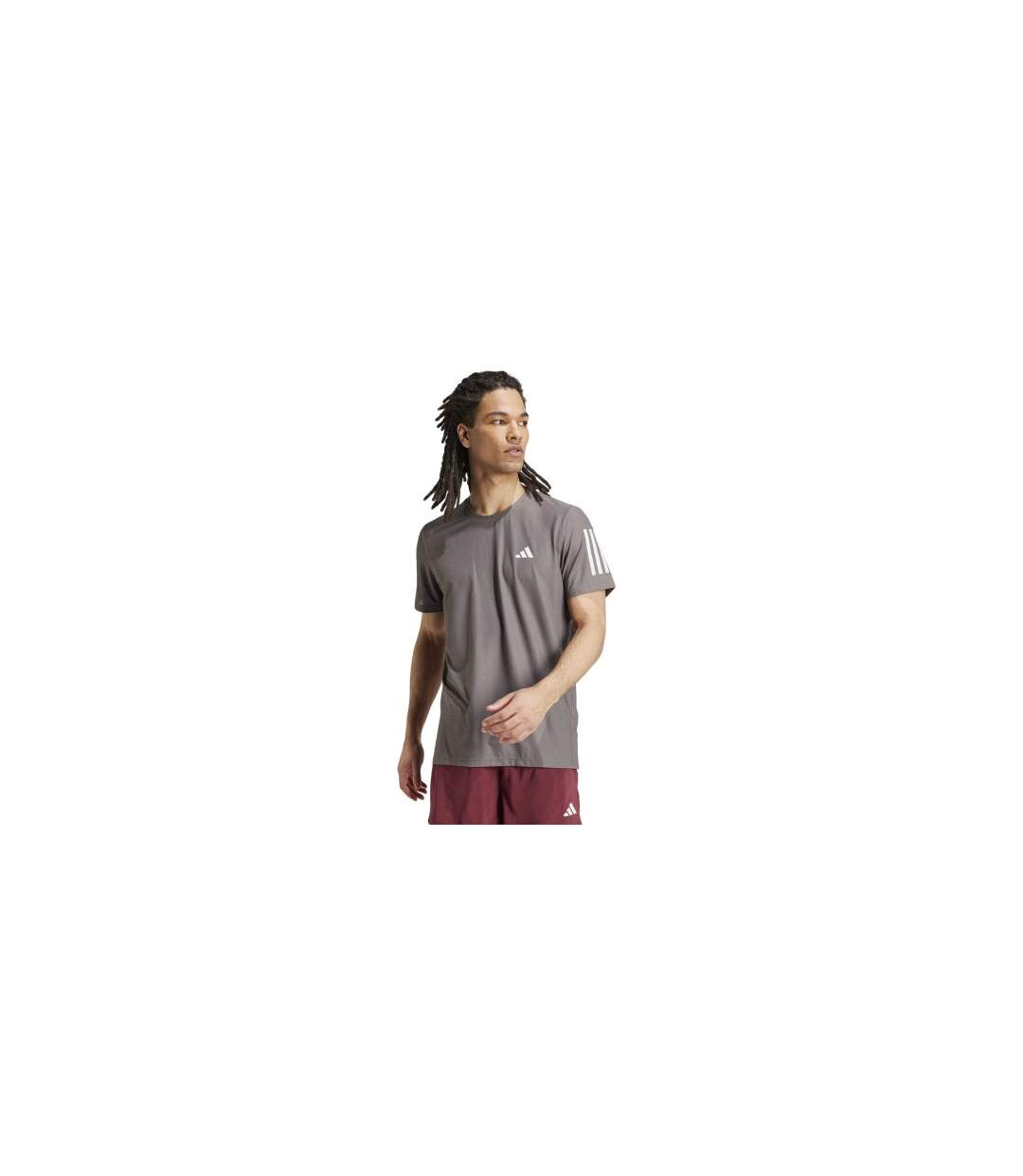 T-shirt The Run Homme Anthracite Adidas-1