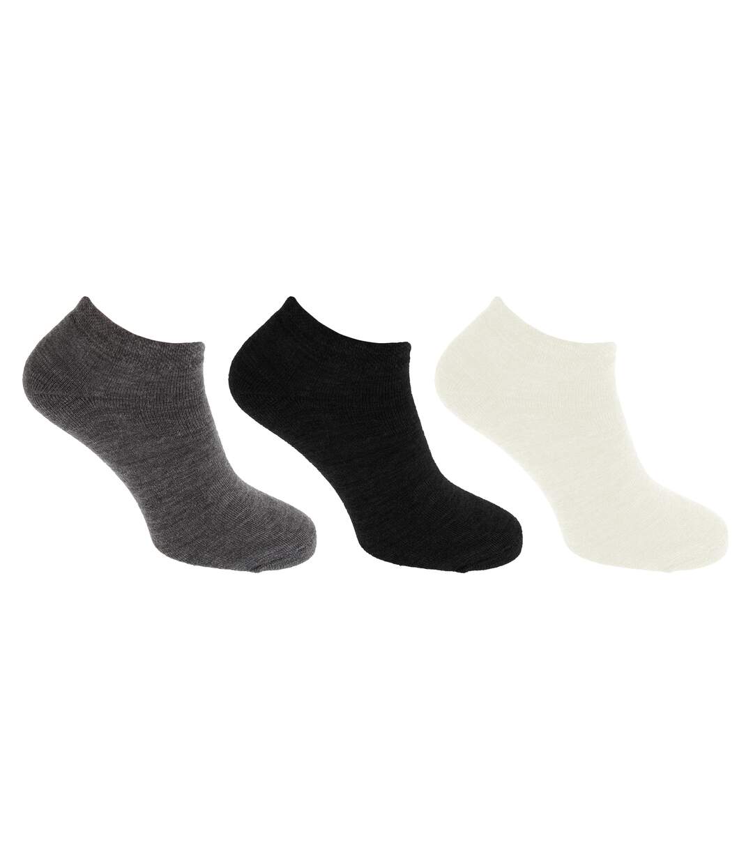 Socquettes femme noir / gris / blanc Universal Textiles-1