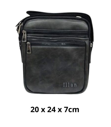 Sacoche en simili cuir noir pour homme - Finition soignée et style intemporel