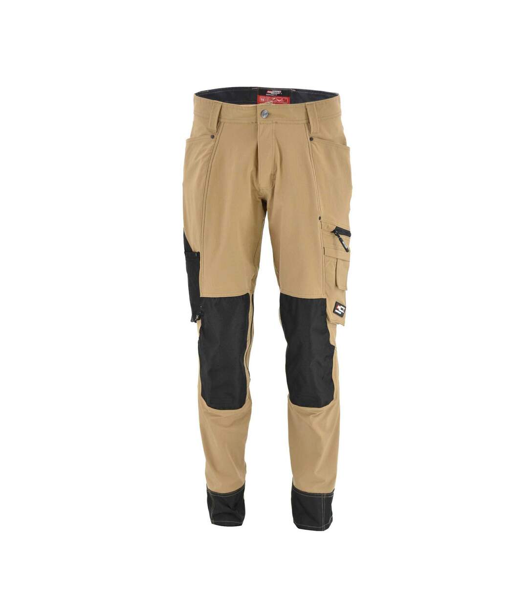 Pantalon De Travail Draft T6 Adulte Beige Noir AW Tools-1