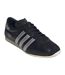 Womens/ladies Paris 3 Stripes Leather Trainers Black Silver Adidas-1