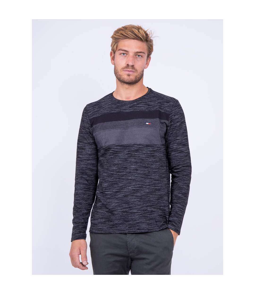 T-shirt manches longues col rond pur coton JUPAX-1