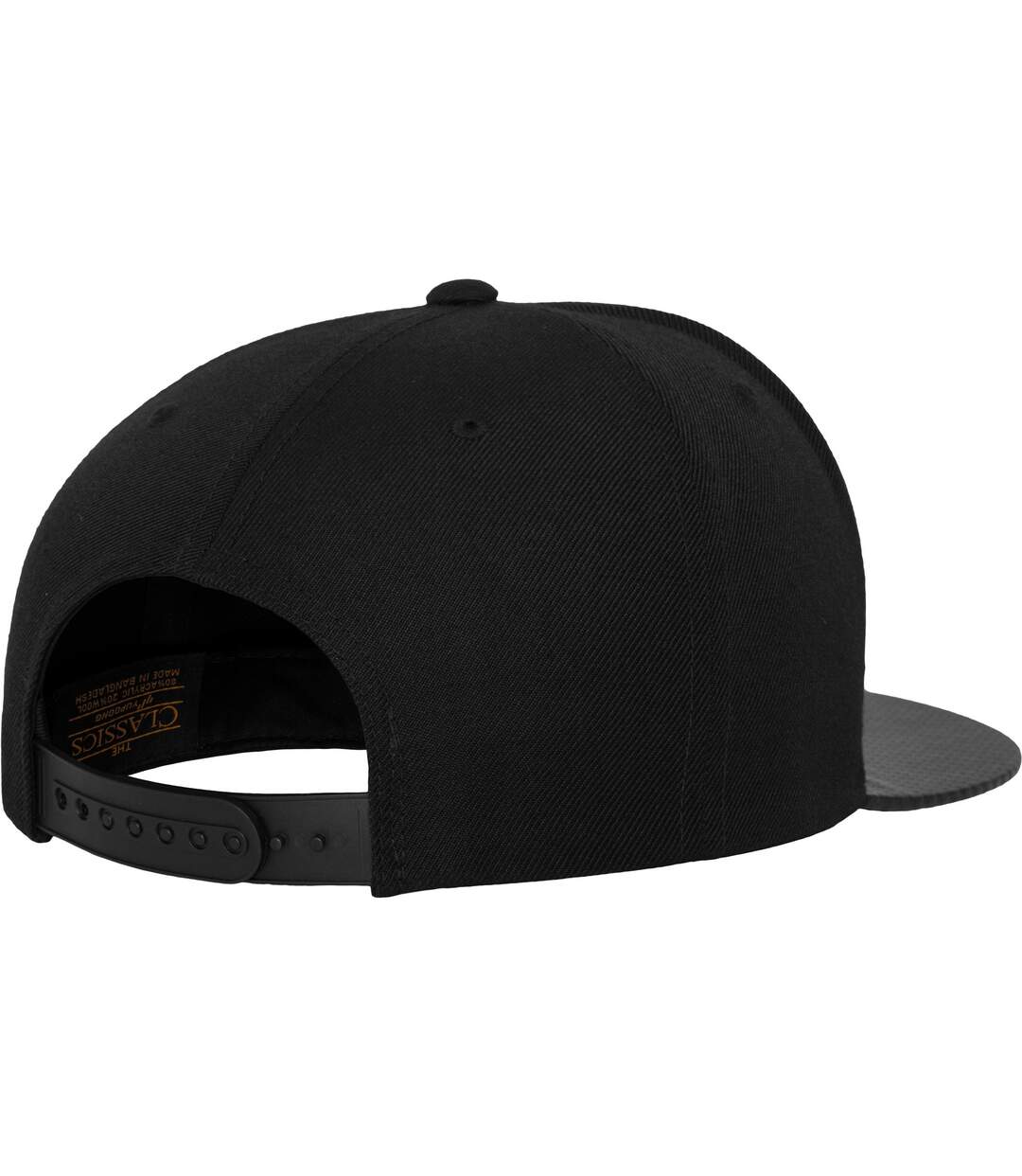 Flexfit By  Unisex Carbon Snapback Cap Black Yupoong-4