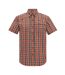 Mens Mindano Multi Check Short-sleeved Shirt Dark Storm Regatta-2