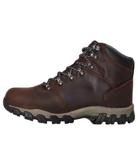 Womens/ladies Mendip Leather Hiking Boots Chocolate Karrimor