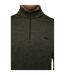 Mens Destry Zip Neck Sweatshirt Black Green J.Lindeberg-4