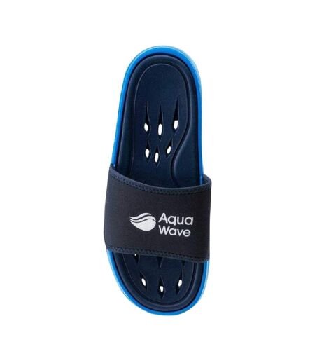 Mens Peles Flat Slides Navy Blue Blue Aquawave