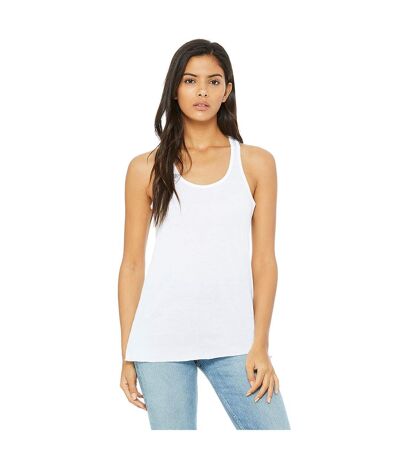 Bella Flowy Débardeur Dos Nageur Femme Blanc Bella + Canvas