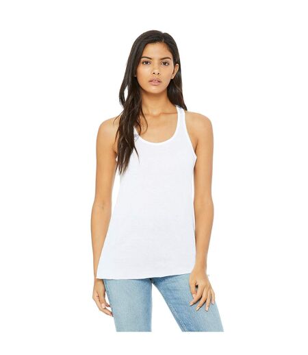 Bella Flowy Débardeur Dos Nageur Femme Blanc Bella + Canvas