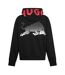 Mens Drop Shoulder Drawstring Hoodie Black Hugo-2