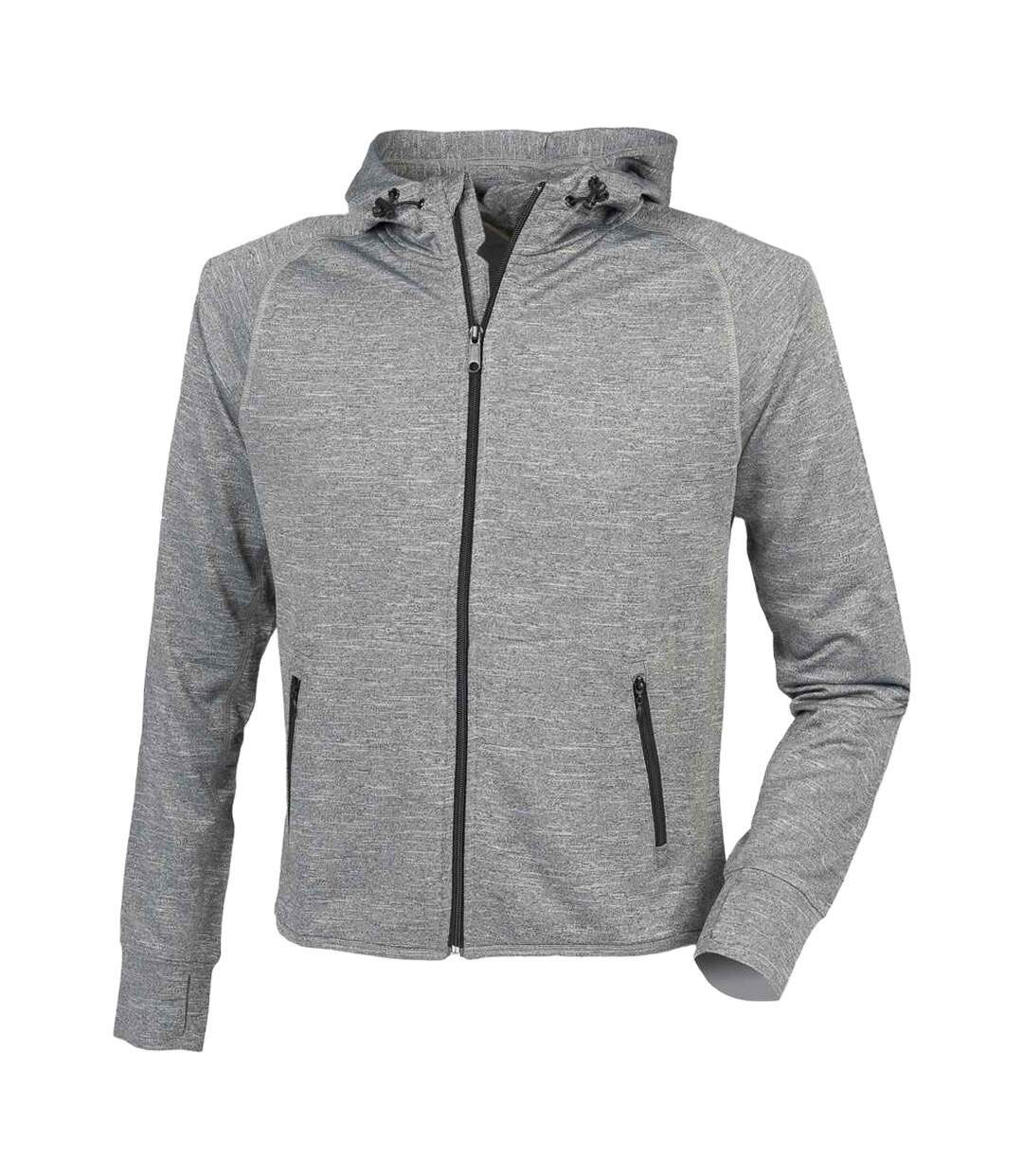 Womens/ladies lightweight running hoodie grey marl Tombo