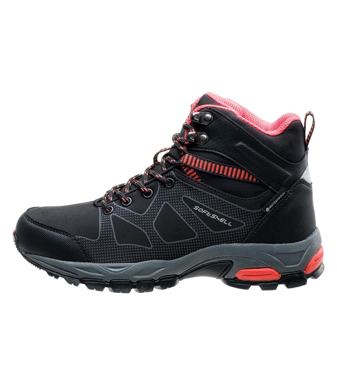 Bottines de marche fumiko femme noir / corail vif Hi-Tec-2