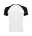 T-shirt manches courtes funky homme blanc/noir SOLS-2