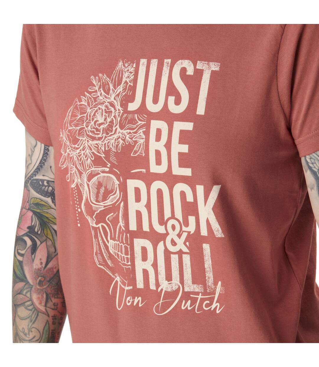 T-shirt femme à col rond avec print Rock Vondutch