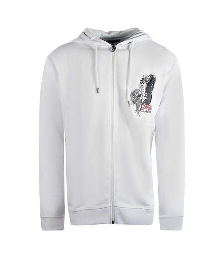Veste À Capuche Motif/style Tigre Homme Blanc Cavalli Class
