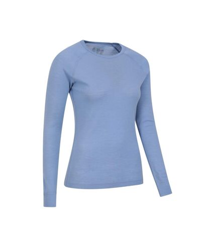 Haut thermique merino femme bleu Mountain Warehouse