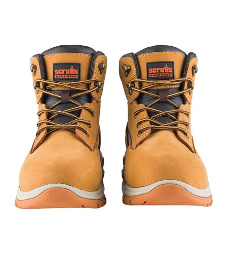 Mens ridge leather safety boots tan Scruffs