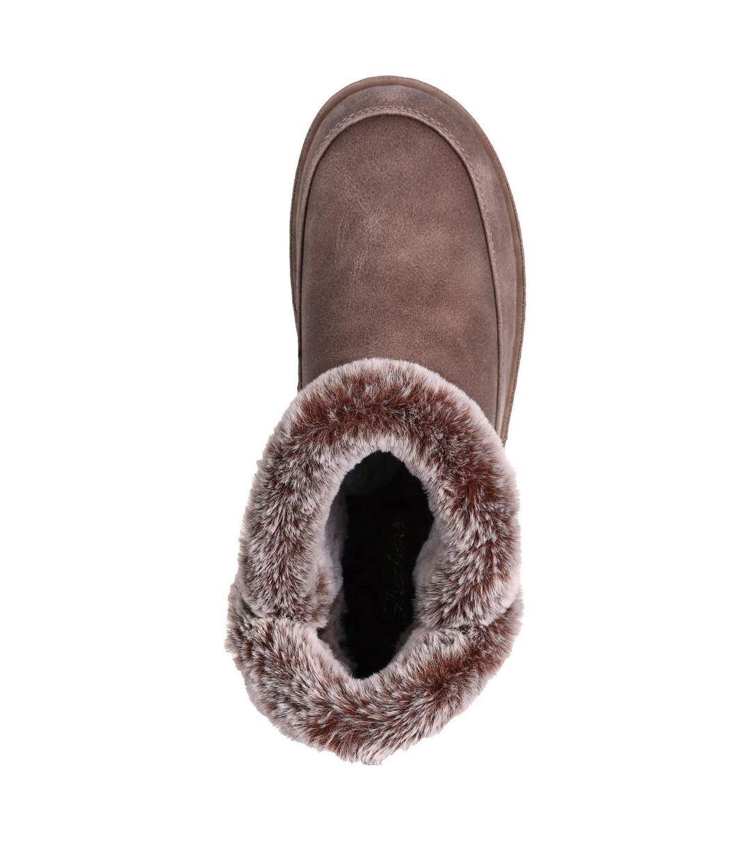 Womens/ladies Campfire Flat Slippers Dark Taupe Skechers-3