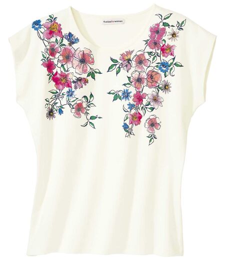 T-shirt met kleurrijke bloemenprint