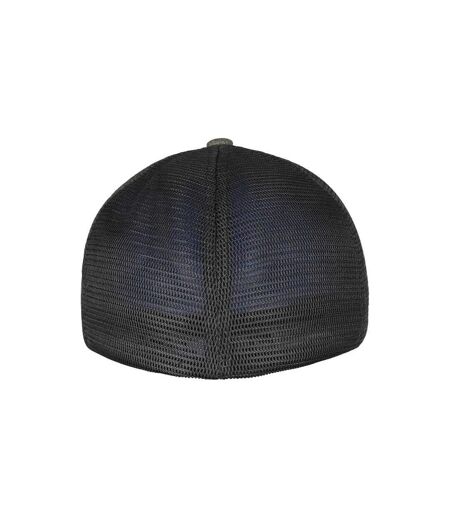 Casquette Trucker Motif/style 1 Panneau Olive Noir Flexfit