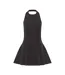 Womens/ladies Fitted And Flared Mini Dress Black Muse-2