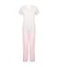 Towel City Womens/Ladies Stripe Pajama Set (White/Pink) - UTRW8597