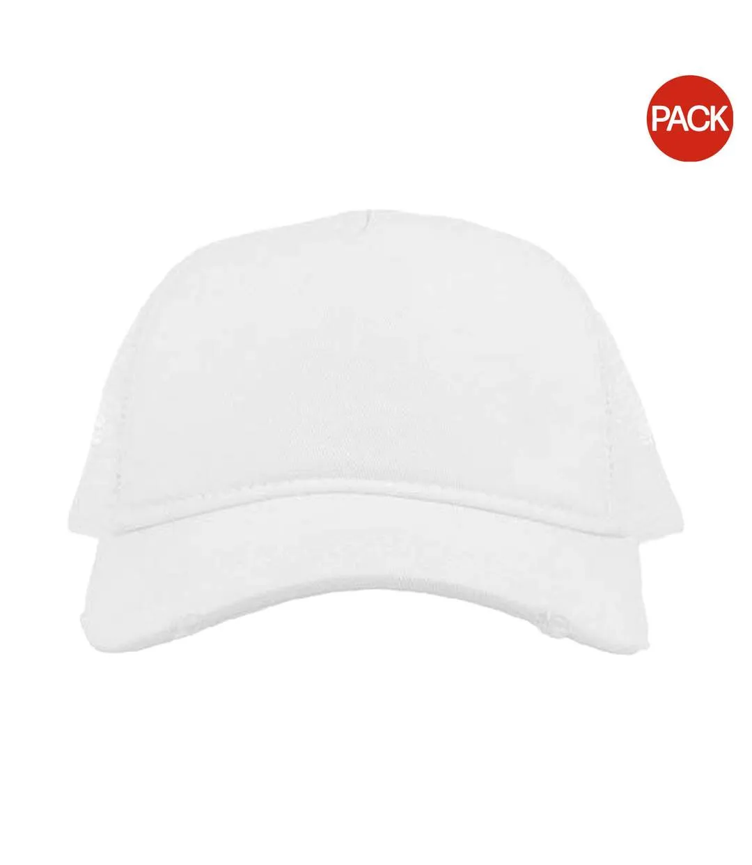 Lot De 2  Casquettes Rapper Adulte Blanc Atlantis-1