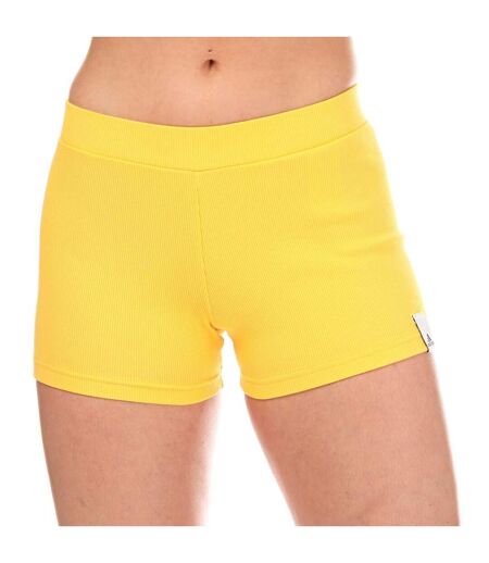 Womens/ladies terrycloth lounge shorts gold Adidas